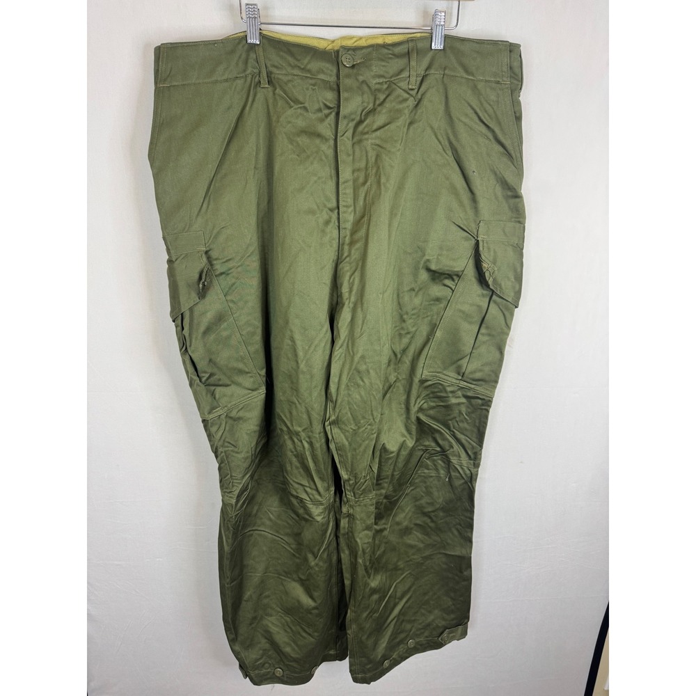 Vintage 1952 Canadian Military Cargo Pants Olive Size 9 Tall Montreal 50s 42X32